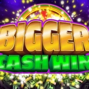 Bigger Cash Win (Rival) slot logo with background