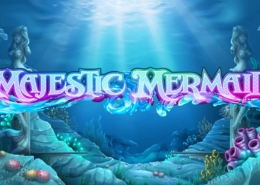 Majestic Mermaid slot logo with background