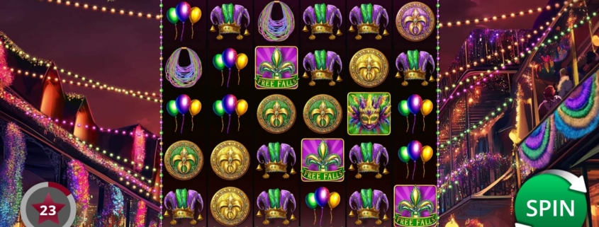 Mardi Gras Gold slot gameplay screenshot