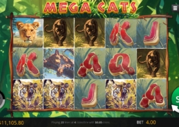 Mega Cats slot gameplay screenshot