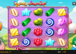 Expanded view of candy cascade game