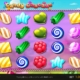 Expanded view of candy cascade game