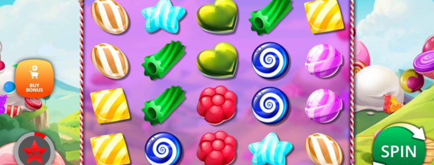 Expanded view of candy cascade game