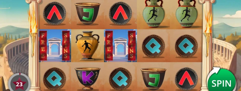 Champions Of Olympia slot game interface